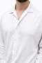 Men's Aerobin Fabric Oversize 4 Season Long Sleeve Comfortable Fit Shirt - White