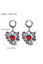 Gothic Spider Web Red Stone Women's Earrings – Vintage Punk Style - 5