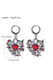Gothic Spider Web Red Stone Women's Earrings – Vintage Punk Style