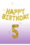 Gold Color Happy Birthday Lettering Foil Balloon Gold Number 1 Year Old