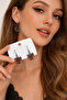 Gothic Spider Web Red Stone Women's Earrings – Vintage Punk Style - 3