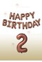 Brown Happy Birthday Foil Balloon - Brown Number Foil Balloon 1 Year Old