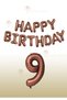 Brown Happy Birthday Foil Balloon - Brown Number Foil Balloon 1 Year Old
