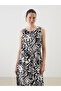 Crew Neck Print Dress - 3