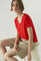 2 Pieces Front and Back V-Neck Basic T-Shirts - 3