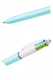 4 Colors Ballpoint Pen 1 Piece Four Colors Ballpoint Pen Light Blue Light Green Pink Purple Push-Down Spring O - 2