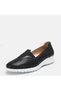 Large Size Women's Genuine Leather Padded Shoes 41-42-43-44 Black Leather - 5