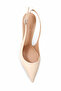 Elsa Women's Heeled Wrinkled Leather Shoes Cream - 3