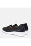 Large Size Women's Genuine Leather Padded Shoes 41-42-43-44 Black Leather - 7
