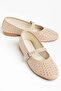 Women's Babet Beige Suede Stone-Embellished Baretli