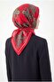 Viscose Velora Scarf Four Seasons Baroque Floral Pattern Flag Red 90X90 - 2