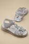 Şirinbebe Orthopedic Girls' Sandals with White Butterfly Detail - 3
