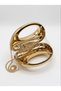 Yarim Ay Gold Chain Women's Handbag and Crossbody Bag -Sira Dişi Special Design (Size 11X26 cm) - 4