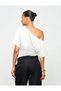 Women's One-Shoulder Casual Blouse with Waist Detail, Stylish Model 0085 - 4