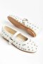 Women's Ballet Flats White Bretli Trok Stone Oval Shape - 3