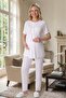New Season Polka Dot Lace Summer Special Design 100% Cotton Maternity Dressing Gown Pajama Set - 6