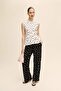 Wide Leg Polka Dot High Waist Viscose Trousers H1722Ax26Sm - 2