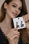 Women's Gothic Butterfly Figured Green Stone Detailed Dangle Earrings - 3