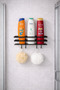 1 Piece Bathroom Organizer with Adhesive Hook, Shampoo Holder, Soap Holder, Bathroom Shelf, Black - 3