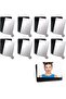 8 Pcs Stainless Steel Mirror, Unbreakable Small Purse Mirror, Rectangular Handheld Tiny Mirrors with PU Leather Case for Makeup, Women, Men
