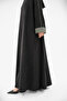 Sare Cupra Biyeli Sleeve Folded Ferace – Black - Khaki - 5