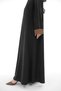 Sare Cupra Biyeli Sleeve Folded Abaya – Black - Brown - 5
