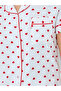 White Heart Print Shirt and Shorts Set - 3
