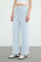 Striped Wide Leg Trousers with Elastic Waist - 7