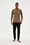 100% Cotton New Season Large Size V-Neck Men's Pajama Set - 2