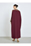 Burgundy Rhinestone Embellishments Jalabiya with Matching Hijab - 7