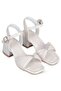 Cross-Strapped Stoned 26- Evening Dress Shoes - Gray - 5
