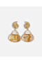 Resin Metal Sea Shell Earrings