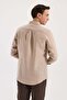 Cream Comfort Fit 100% Linen Classic Collar Shirt - 8