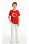 Turkish Flag Boys' T-Shirt 100% Cotton Premium Quality 3-4 and 14-15 Age Range+ Gift Flag - 3