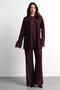 Molly Nelly Women's Belted Lace Blouse and Trousers Set