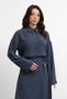 Molly Nelly Women's Soft Fabric Shirt and Buckle Skirt Set