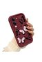 Vivo Y04 Compatible Shockproof Simple Claret Red Silicone Phone Case Butterfly Pattern - 2
