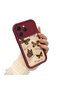 Tecno Spark 40 Compatible Shockproof Simple Claret Red Silicone Phone Case Butterfly Pattern - 2