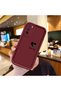 Oppo A16 Compatible Shockproof Simple Claret Red Silicone Phone Case Heart Pattern