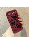 Tecno Spark Slim 5g Compatible Shockproof Simple Claret Red Silicone Phone Case Butterfly Pattern - 3