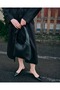 Straight Belted Double-Breasted Trench Coat Black - 2