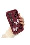 Vivo Y19S Compatible Shockproof Simple Claret Red Silicone Phone Case Butterfly Pattern - 2