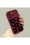 Tecno Spark 40 Compatible Shockproof Simple Claret Red Silicone Phone Case Kiss Pattern - 3