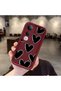 Vivo V50 Lite Compatible Shockproof Simple Claret Red Silicone Phone Case Heart Pattern