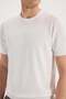White Slim Fit Crew Neck Rayon T-Shirt - 3