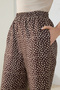 Brown Patterned Pants - 5