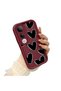 Vivo V50 Lite Compatible Shockproof Simple Claret Red Silicone Phone Case Heart Pattern - 2