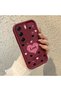 Tecno Camon 40 Compatible Shockproof Simple Claret Red Silicone Phone Case Heart Pattern - 3