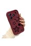 Realme C61 Compatible Shockproof Simple Claret Red Silicone Phone Case Star Pattern - 2