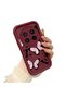 Vivo X200 Pro Compatible Shockproof Simple Claret Red Silicone Phone Case Butterfly Pattern - 2